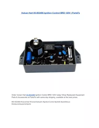 Vulcan Hart 00-853486 Ignition Control BRD 120V | PartsFe