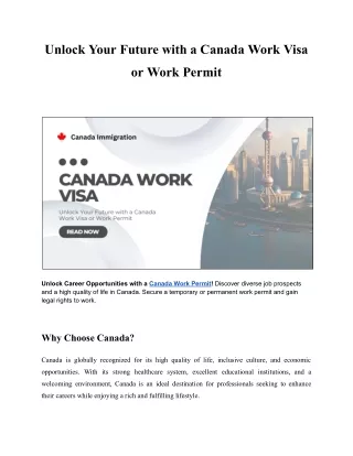 Canada Work Visa