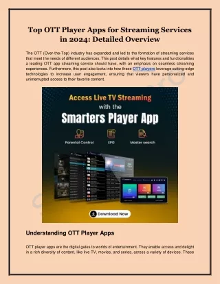 Top OTT Player Apps for Streaming Services in 2024_ Detailed Overview