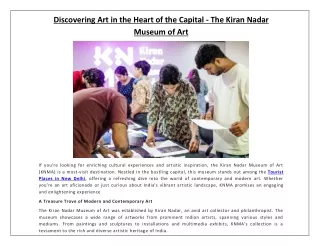 Discovering Art in the Heart of the Capital - The Kiran Nadar Museum of Art