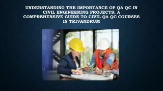 civil QA QC courses in Trivandrum