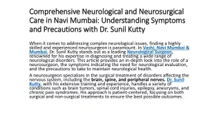 Comprehensive Neurological and Neurosurgical Care in Navi Mumbai