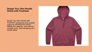 Design Your Own Hoodie Online with Freshtees