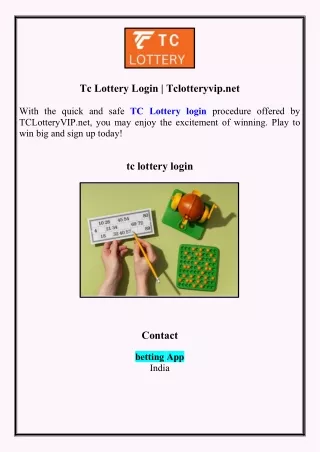 Tc Lottery Login | Tclotteryvip.net