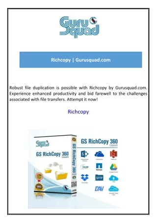 Richcopy Gurusquad.com