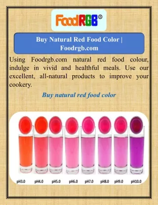 Buy Natural Red Food Color   Foodrgb.com