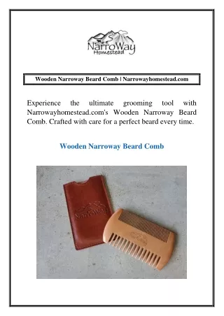 Wooden Narroway Beard Comb | Narrowayhomestead.com