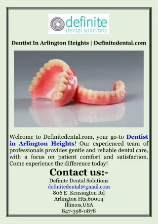 Dentist In Arlington Heights  Definitedental.com