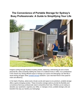 The Convenience of Portable Storage for Sydney’s Busy Professionals_ A Guide to Simplifying Your Life