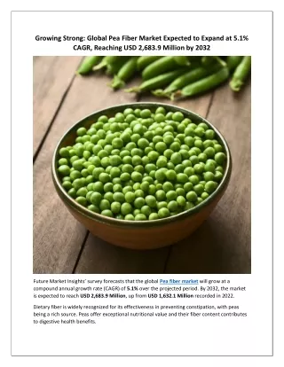 Pea Fiber Market