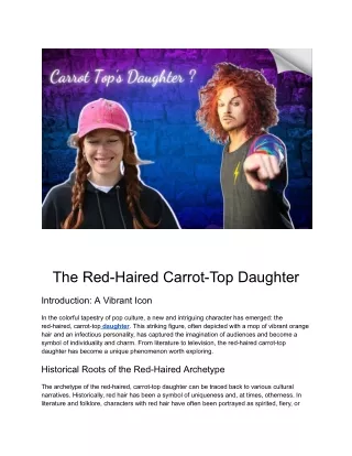 The Red-Haired Carrot-Top Daughter