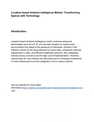 Location-based Ambient Intelligence Market: Redefining Modern Infrastructure