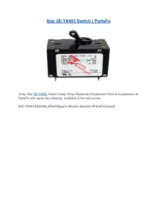 Star 2E-Y8493 Switch | PartsFe