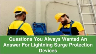 FAQs For Lightning Surge Protection Devices