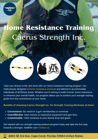 Home Resistance Training with Caerus Strength Inc.