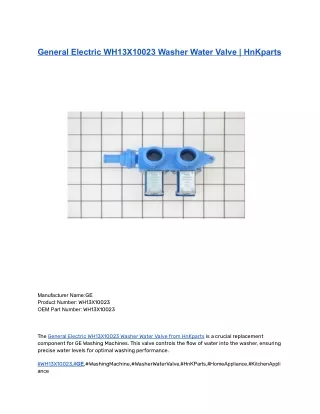 General Electric WH13X10023 Washer Water Valve _ HnKparts