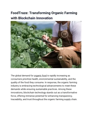 FoodTraze_ Transforming Organic Farming with Blockchain Innovation