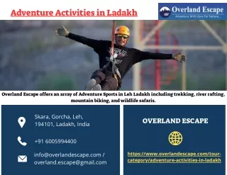 Adventure Activities in Ladakh