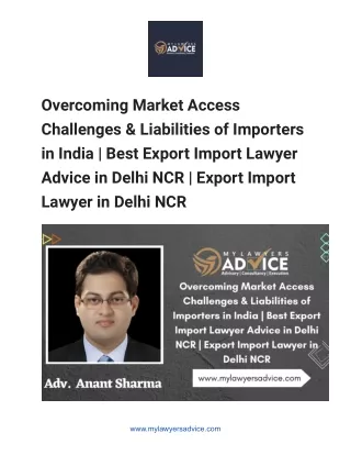 Overcoming Market Access Challenges & Liabilities of Importers in India - Google Docs