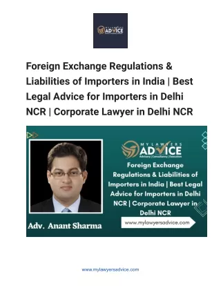 Foreign Exchange Regulations & Liabilities of Importers in India - Google Docs