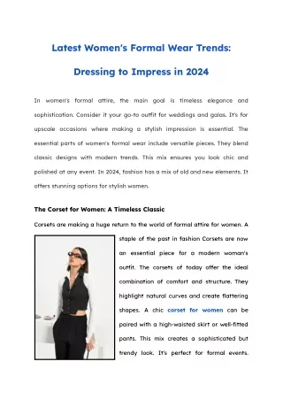 Latest Women's Formal Wear Trends_ Dressing to Impress in 2024