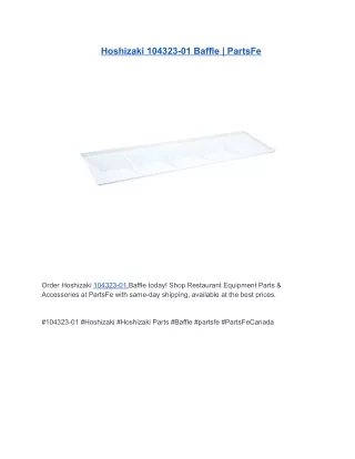 Hoshizaki 104323-01 Baffle | PartsFe