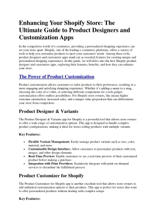 Product options and customizer Shopify