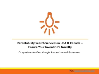 Patentability Search Services in USA & Canada - Ensure Your Invention's Novelty