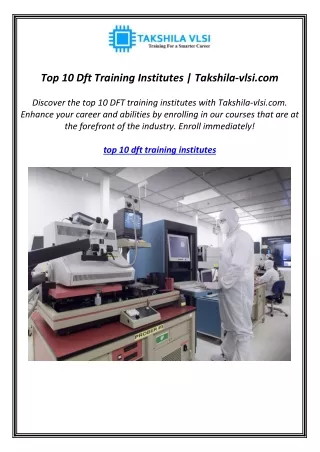 Top 10 Dft Training Institutes | Takshila-vlsi.com