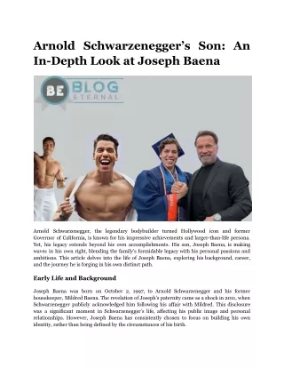 Arnold Schwarzenegger’s Son_ An In-Depth Look at Joseph Baena