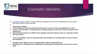 Cosmetic Dentistry
