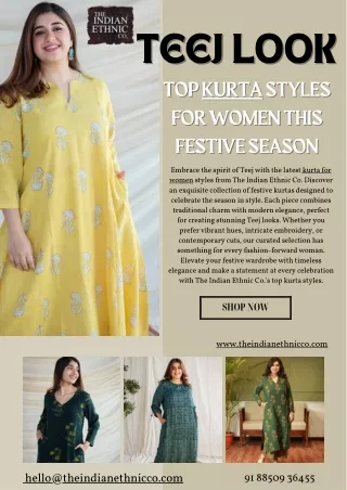 Top Kurtas for Women This Festive Season