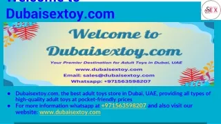 Discover High-Quality Adult Toys at Affordable Prices on Dubaisextoy.com