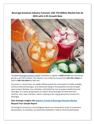 Beverage Emulsion Market