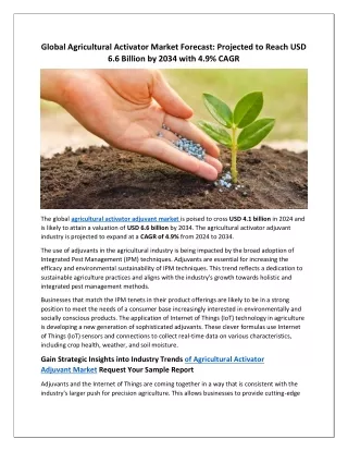 Agricultural Activator Market