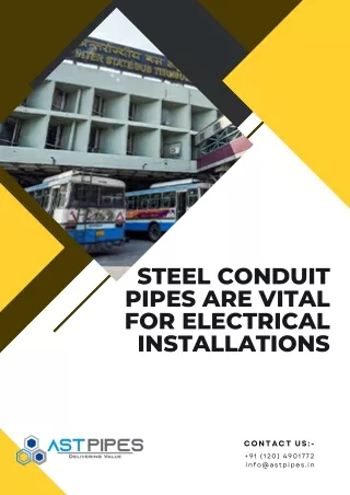 Steel Conduit Pipes are Vital for Electrical Installations