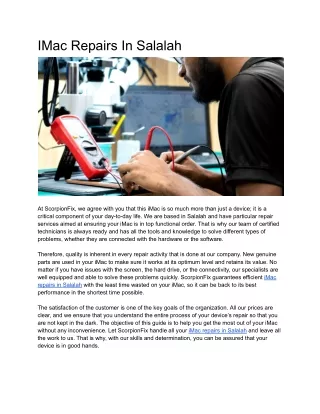 IMac Repairs In Salalah