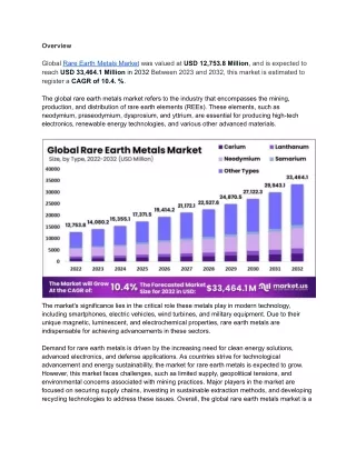 Rare Earth Metals Market Thrives on Renewable Energy Developments