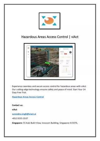 Hazardous Areas Access Control | viAct