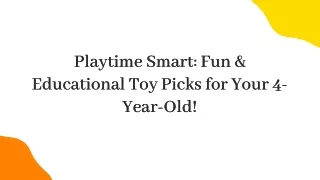 Best Fun And Educational Toy Ideas For 4 Year Olds