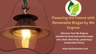 Sustainable Power: We Engrow's Biogas Technology