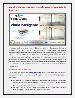 Vidrio inteligente