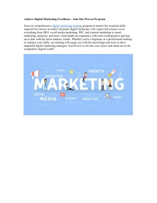 Achieve Digital Marketing Excellence - Join Our Proven Program