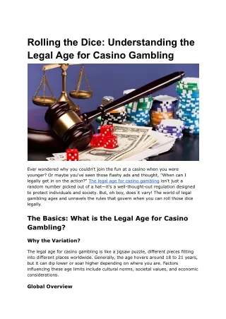Rolling the Dice_ Understanding the Legal Age for Casino Gambling