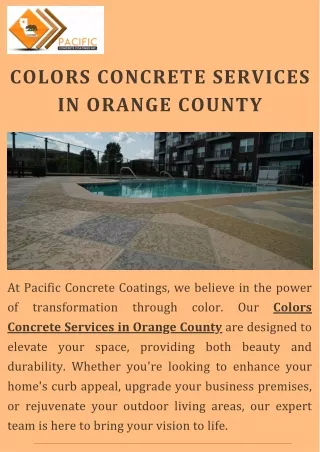 Expert Colored Concrete Services in Orange County