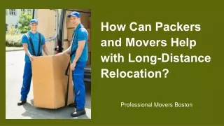 How Can Packers and Movers Help with Long-Distance Relocation?