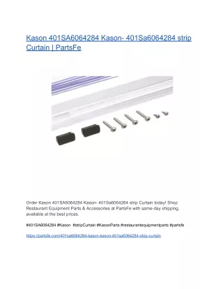Kason 401SA6064284 Kason- 401Sa6064284 strip Curtain  PartsFe