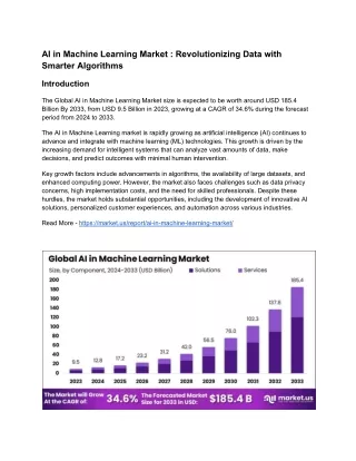 AI in Machine Learning Market: AI Solutions for the Next Generation of Learning