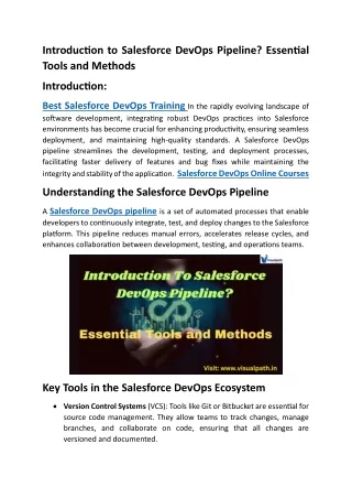 Salesforce DevOps Online Training Institute | Salesforce DevOps Training