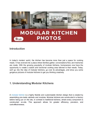 Modular Kitchen Photos